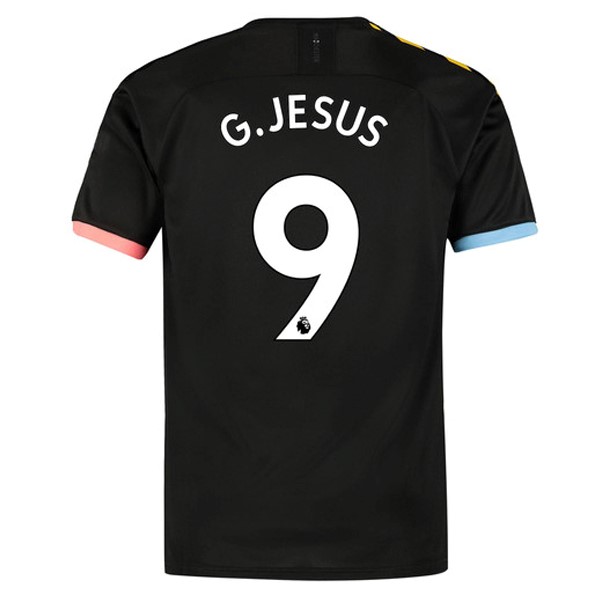 Trikot Manchester City NO.9 G.Jesus Auswarts 2019-20 Schwarz Fussballtrikots Günstig